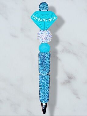 Fashion Tiffany & Co Diamond Blue & White Rhinestone Twist Pen